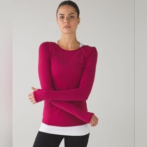 Lululemon Align And Define Long Sleeve Tee Berry Rumble Size 6 Pre-owned
